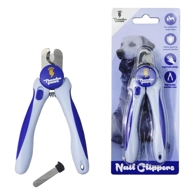 Thunderpaws Dog Nail Clippers SmallMedium - Professional Grade Stainless Steel 