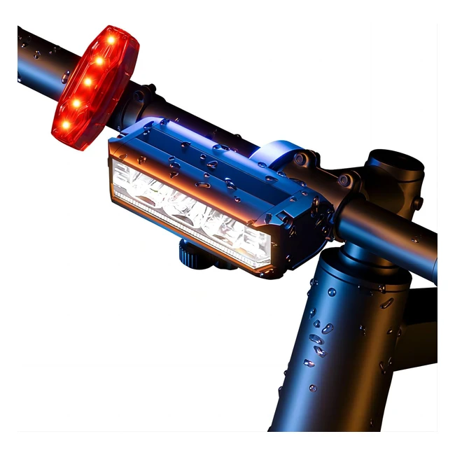 Posugear Lampe Velo Avant et Arriere USB Rechargeable Aluminium IPX5 LED Puissan