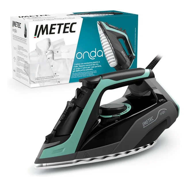 Imetec Onda F1 Ferro da Stiro a Vapore Piastra a Onde 2400W - Colpo di Vapore 200g