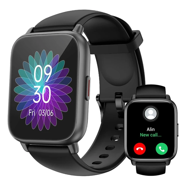 Ruimen Smart Watch HD Touch Screen Fitness Watch with SpO2 Monitor Heart Rate Sleep Monitor Pedometer Watch for Android iOS