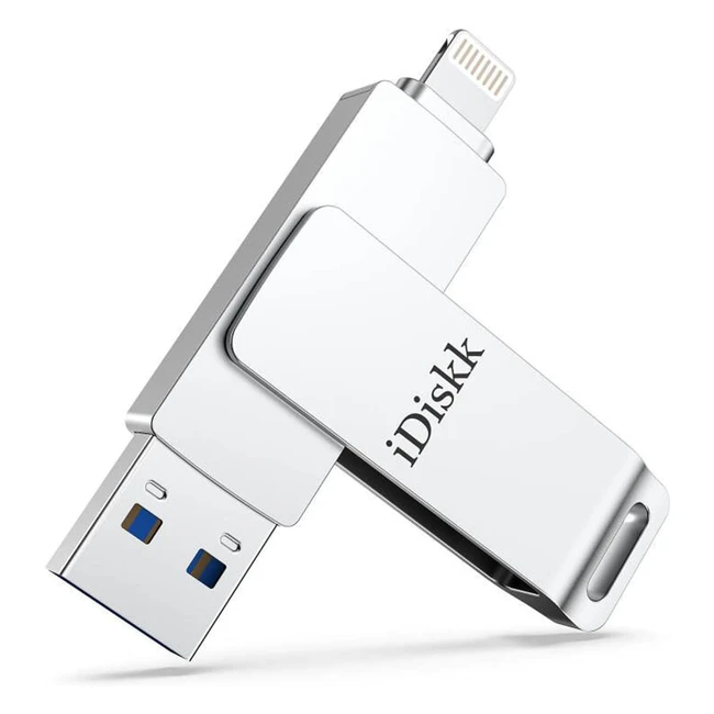 iDiskk 128GB iPhone Photo Stick MFi Certified Lightning USB Photostick for iPhon