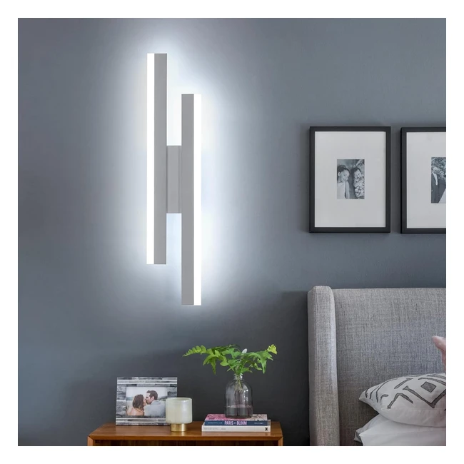 Modern LED Wall Light 16W 1800lm - Riserva 40cm - Cool White 6500K