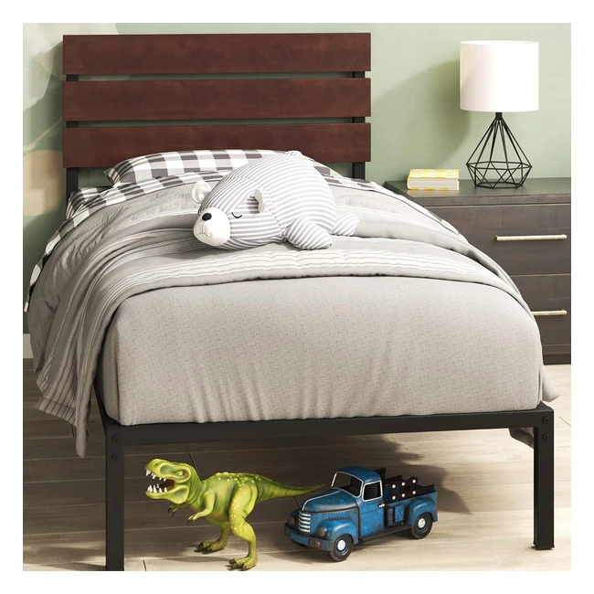 Letto a Piattaforma Zinus Figari 31 cm in Metallo e Bamb 80 x 190 cm