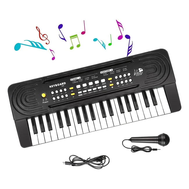 Pianola Scuola Media Bambini Shayson Tastiera 37 Tasti Elettronica Digitale Musi