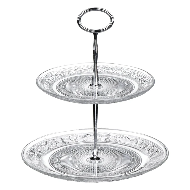 Prsentoir gteau 2 niveaux verre transparent Premier Housewares 1402622