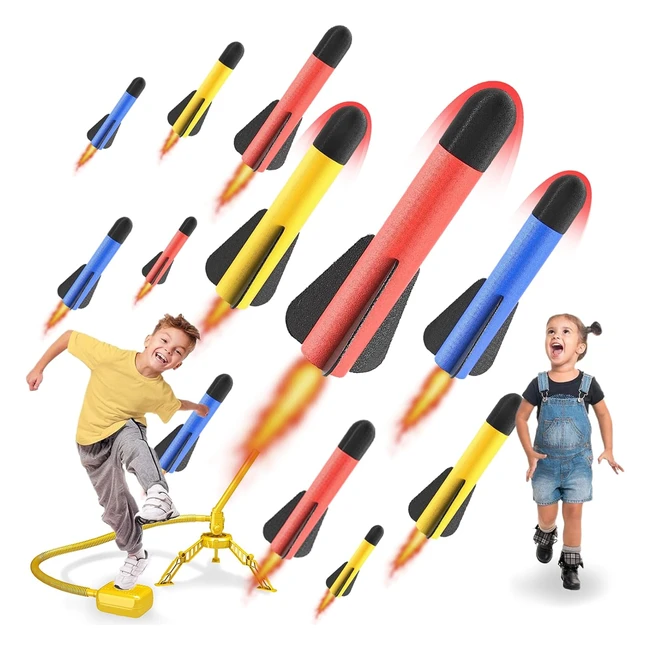 Rocket Launcher for Kids | Adjustable Stomp Toy | Outdoor Garden Toys