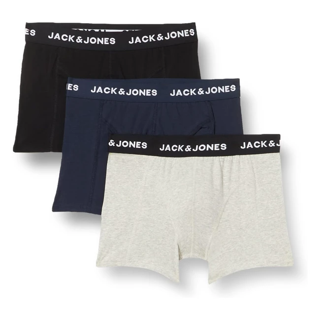 Calzoncillos Jack Jones Jacanthonytrunks 3 unidades - Modelo Blackdetalle Blue Nights - Talla L