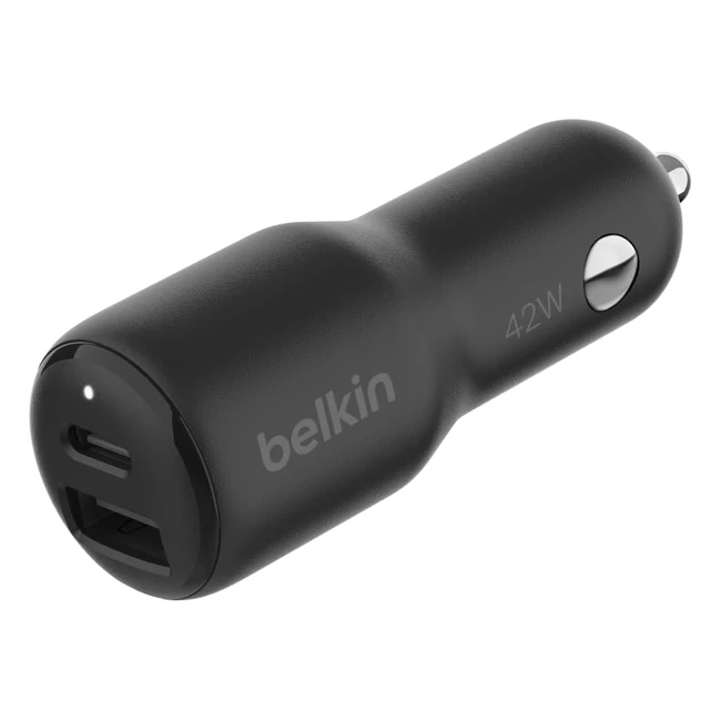 Cargador Belkin BoostCharge 42W para Coche con Puerto USB-C PPS de Carga Rápida