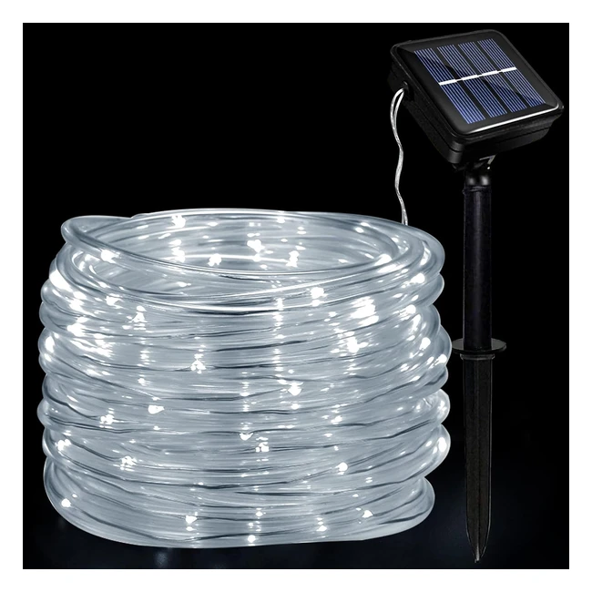 Guirnalda LED Solares 12m 100LEDs IP65 8 Modos Luz de Hadas para Decoracin Nav