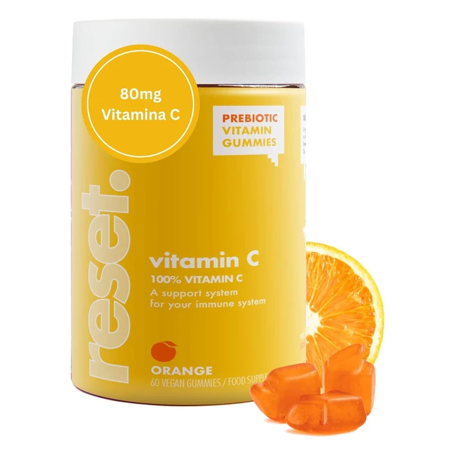 Gominolas Vitamina C 80mg - Ref. 2 Meses - Sistema Inmunológico - Energía - Vegano