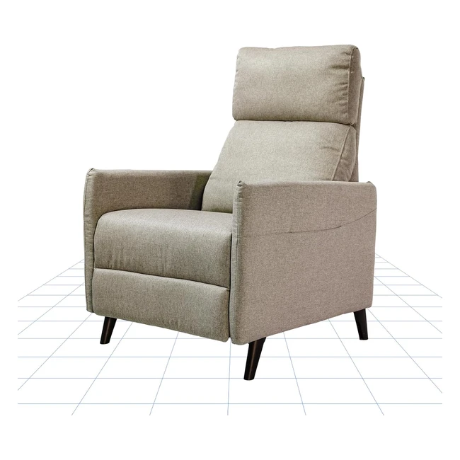 Sillón de relajación Flexispot con respaldo ajustable 125-160 - Sillón TV reclinable gris