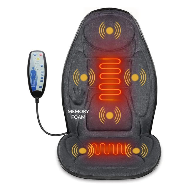 Snailax Memoryfoam Vibrationsmassage Sitzkissen mit Wrme - Rckenmassagekisse