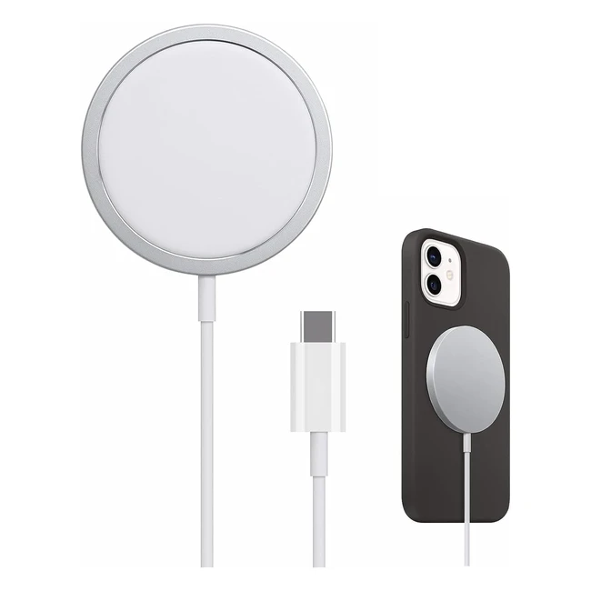 Caricatore Mag 15W Wireless Magnetico MFI Apple - Ricarica Wireless iPhone 14/13/12 Pro/Pro Max/Mini e AirPods 2/3 Pro/Pro2