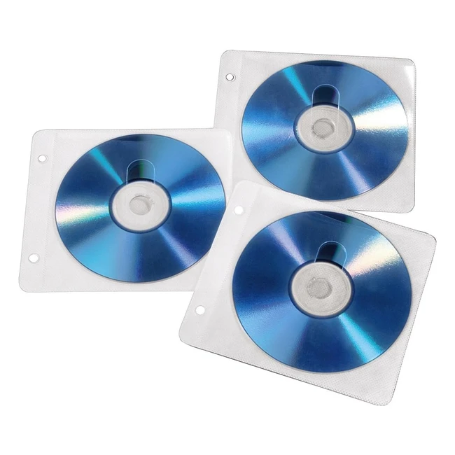 Fundas CD/DVD Hama Blanco - 50 unidades - Antiestáticas
