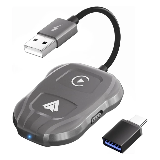 Adaptateur sans fil Carplay iPhone Android Auto 2en1 Dongle Plug and Play