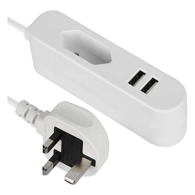 Adaptateur de Voyage Europe Electraline 70048 Type C vers UK Type J Charge Rapide Portable