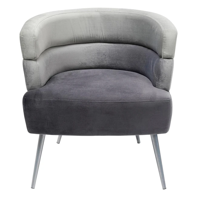 Kare Sandwich Designer Sessel Cocktailsessel Samt Optik Stahlbeine 71 x 65 x 64 