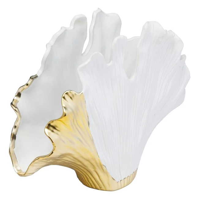 Kare Design Vase Gingko Elegance Weigold Steinzeug 32x45x15 cm HBT - Deko Blumen