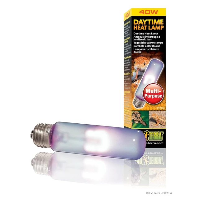 Exo Terra Daytime Heat Lamp 40W - Broad Spectrum Daylight for Terrariums