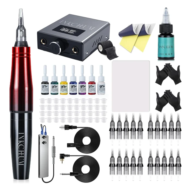 Kit Completo Macchina per Tatuaggi Inkchum RCA - Motore Potente - Design Ergonom