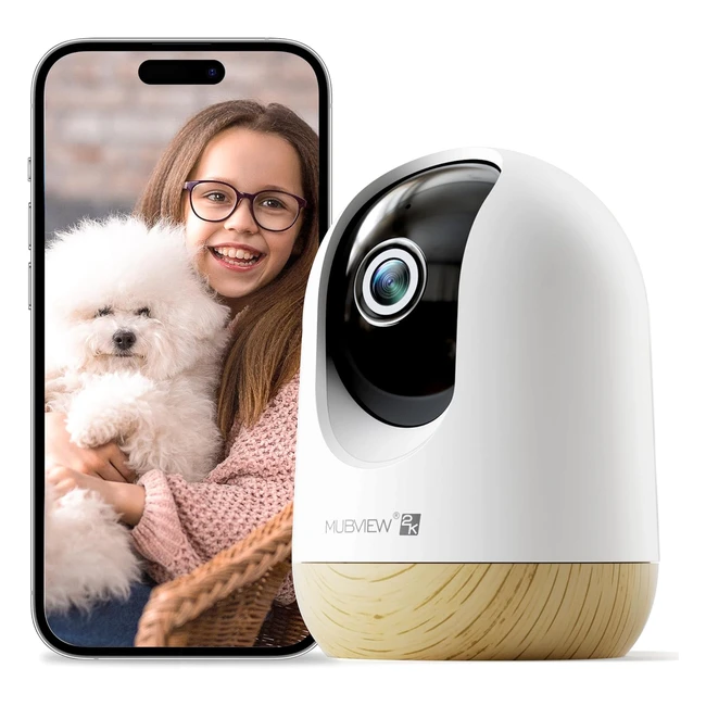 Camera Surveillance Wifi 2K Mubview 360 Vision Nocturne Dtection Mouvements Son Suivi Auto 360 Audio Bidirectionnel