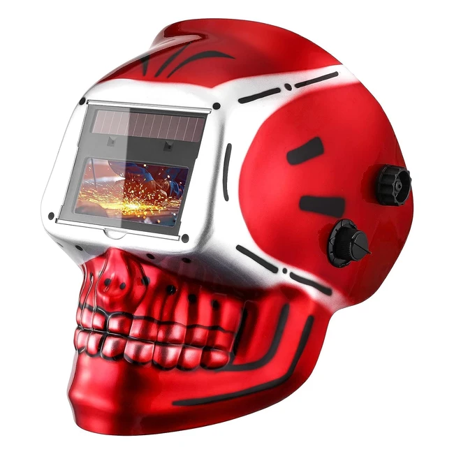 Skull Design Welding Helmet Auto Darkening True Color Solar Powered Welder Mask