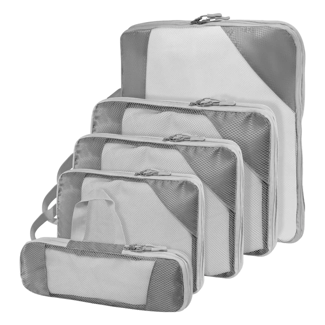 Compression Packing Cubes for Suitcases - Travel Organizer Bags Set - Lightweigh