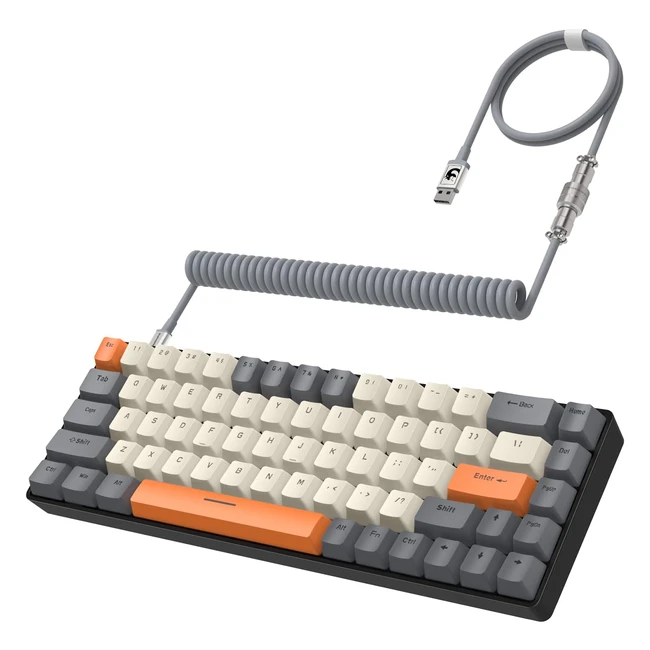 Teclado para juegos Yindiao T8 60 teclas US Layout con cable compacto y retroiluminación RGB croma interruptor azul