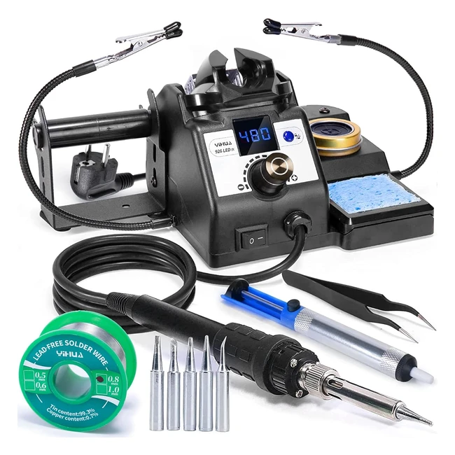 Stazione di Saldatura Yihua 926LEDIV 60W Kit Regolabile - 5 Punte Extra - Pompa Dissaldante