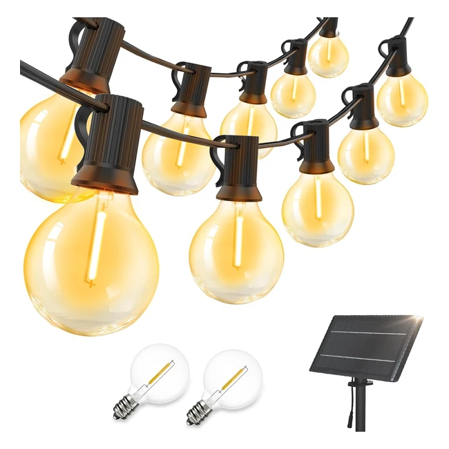 Yuusei Festoon Guirnalda Luces Solar 30m100ft G40 IP45 Exterior Jardn 502pcs L