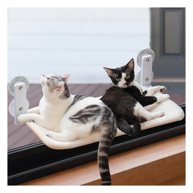 Cama Gato Ventana Plegable Mewoofun - Soporta 18kg - Alfombra Reversible