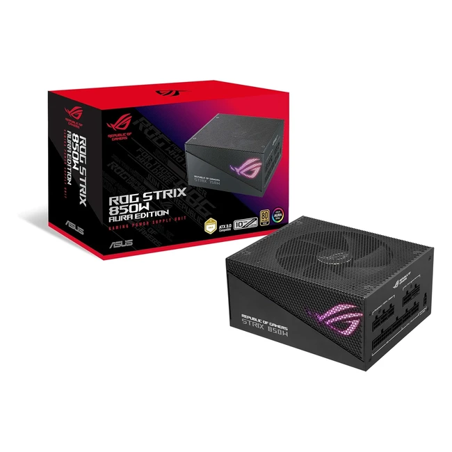 ASUS ROG Strix 850W Gold Aura Edition RGB Netzteil 850 Watt AX850 RGB Zertifizierung 80 Plus Gold Axial-Tech Lüfter ATX PCIe 4.0 Kompatibilität