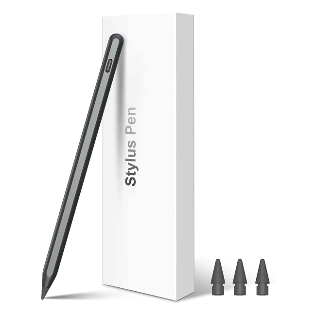 Stylet iPad 2ème génération Hatoku recharge magnétique - Compatible iPad Air 4/5, iPad Mini 6, iPad Pro 11/12.9 - Noir