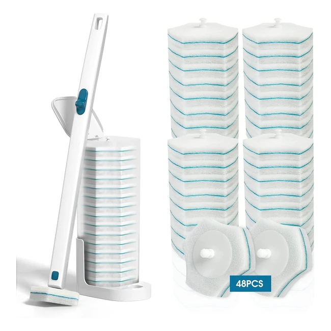 Toilet Wand Kit with 48 Refills - Powerful Cleaning System for Bathroom - Brand X - #Cleaning #Bathroom #ToiletWand