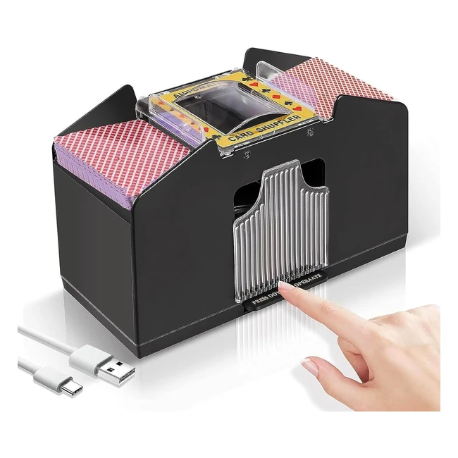 Melangeur de cartes electrique 14 pont USBAA - Rapide et Precis - Pour Uno Poke