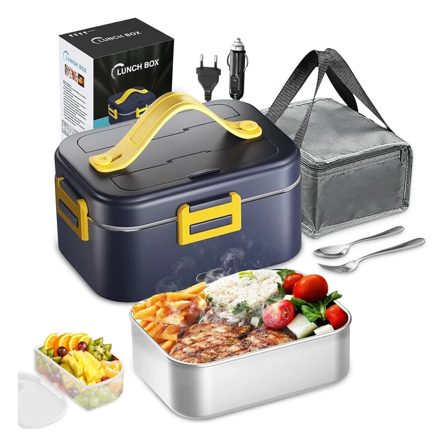 Emanis 75W Fiambrera Elctrica 18L Calentador Comida 12V24V220V3 en 1 Lancheira