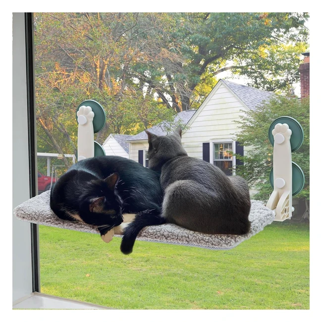 Amaca per gatti Mewoofun finestra pieghevole con ventosa forte grey L PAW58x30x2