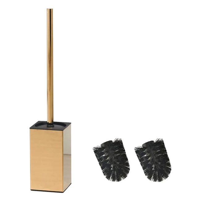 Scopino WC Quadrato BGL in Acciaio Inox Oro - Anticorrosione e Antiruggine