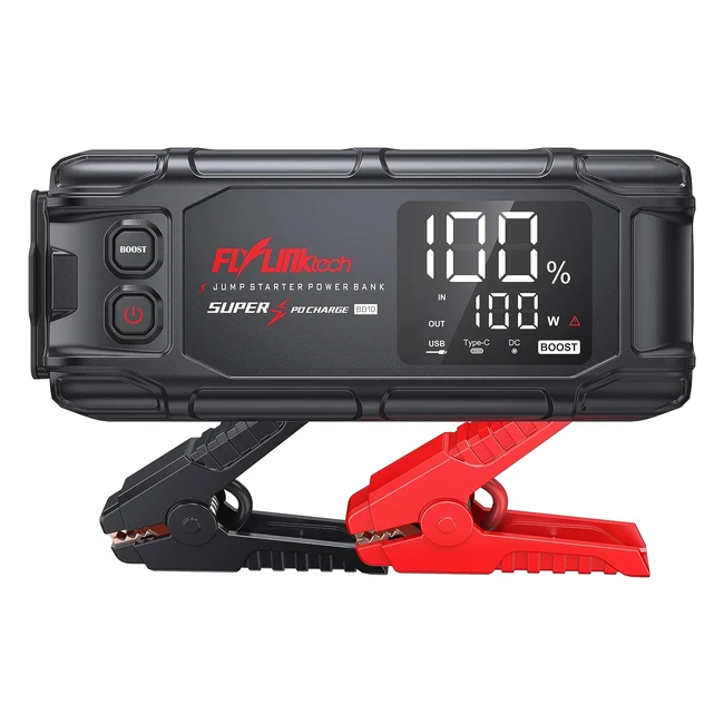 Arrancador de Coches 6000A 26800mAh Gas/Diesel Portátil - Flylinktech