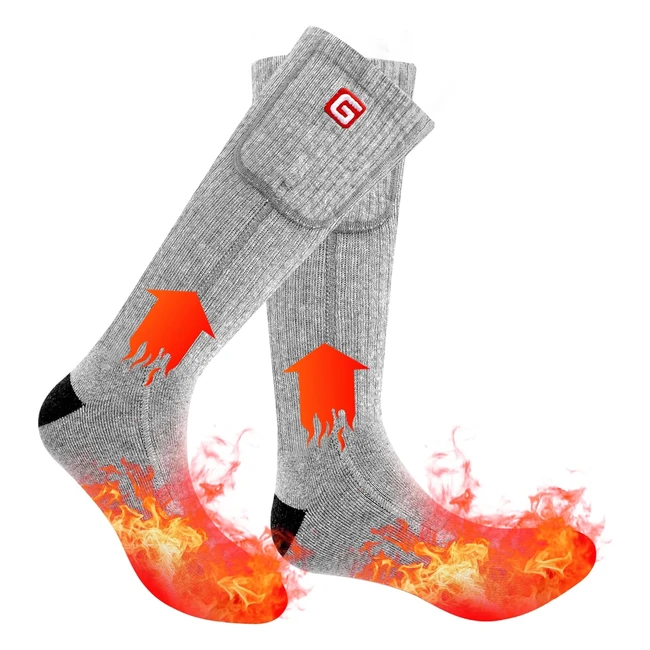 SVPRO Rechargeable Heated Socks for Men Women - 4000mAh Battery Operated Electri