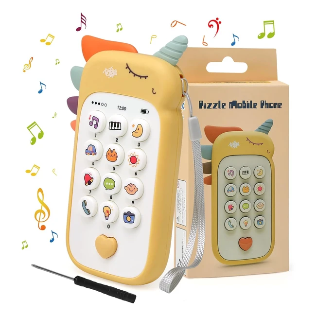 Juguete Móvil para Bebés Felly - Teléfono de Juguete para Bebés 6-12 Meses - Regalo con Canciones, Sonidos y Luces