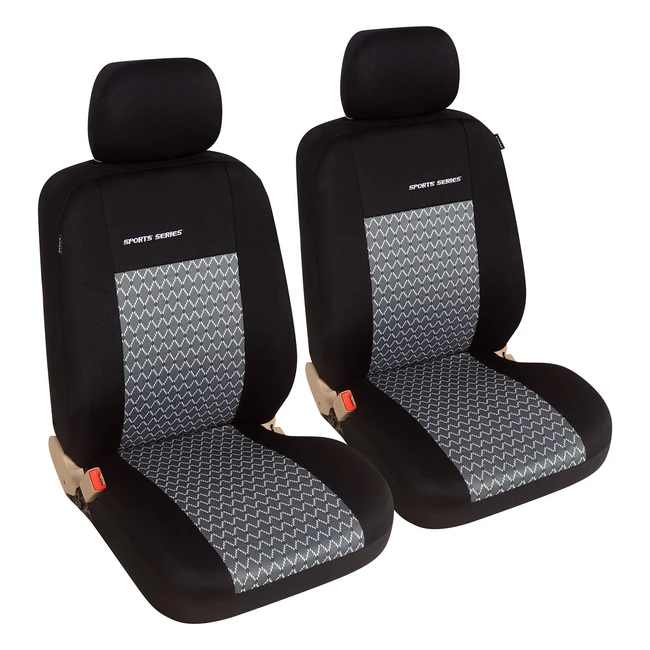 Fundas Asientos Coche Universal GrisNegro SCSC017235 - Proteccin y Confort