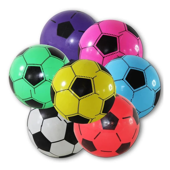 Palloncini Calcio Plastica 12 Pezzi 20 cm - Marca X - Ref1234 - Colori Vari