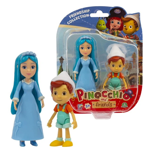 Pinocchio & Friends Action Figure Twin Pack - Pinocchio & The Fairy with Turquoise Hair