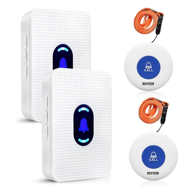 Botón Emergencia Inalámbrico DíaTech 2 Receptores 2 Transmisores