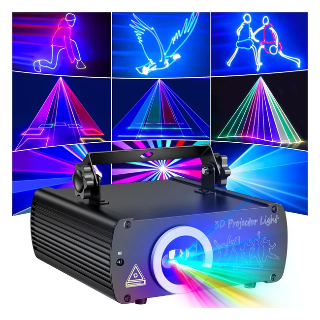Luci Discoteca 3D RGB Animazione DJ Luce Feste - EHaho 15W
