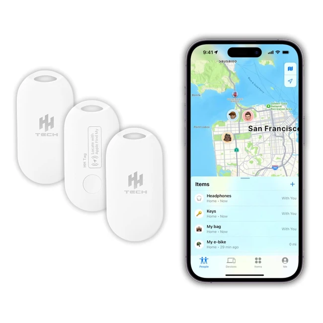 Smart Tag Oval Pack 3 for Apple iOS Devices - Key Tracker Item Finder - Replaceable Battery