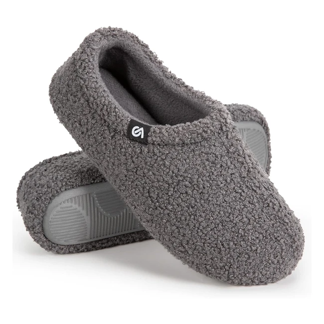 Pantofole Veracosy Memory Foam - Cotone Antiscivolo - Grigie - Taglia 40/41 EU