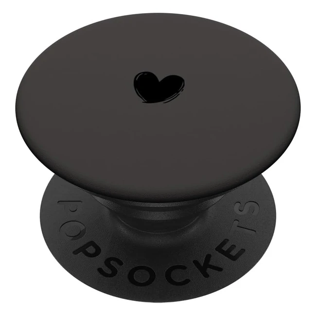 PopSockets PopGrip Schwarz Grau Herz Design  Austauschbarer PopGrip  Trendiges