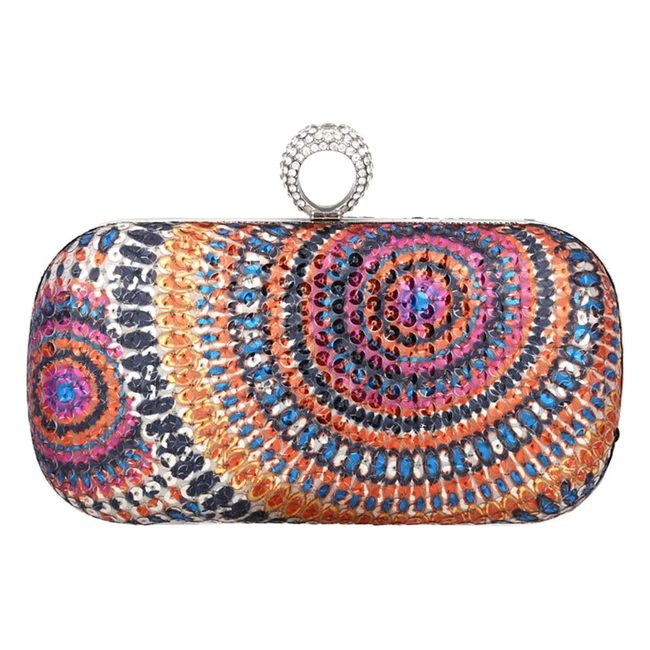 Bolso Fiesta Mujer Baigio Lentejuelas Clutch Noche Boda - Ref 12345